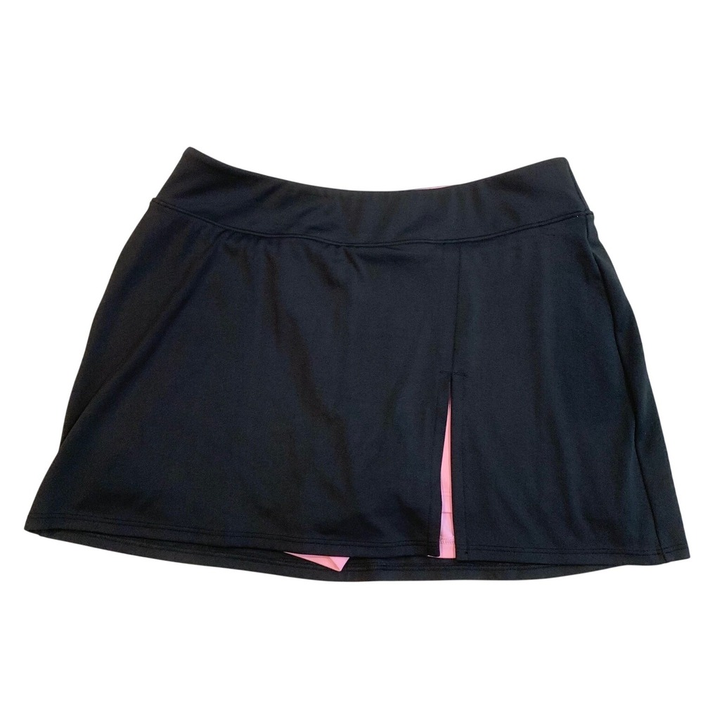 Victoria's Secret PINK Athletic Skort Black Pink Side Slit Tennis Skirt Medium